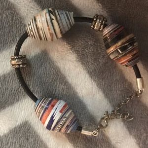 4/$25 Paper Bead Bracelet